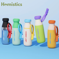 Chako Lab MilkMate 520ML Ceramic-Coated Tumbler in Glow Peach with dual lids on white background
