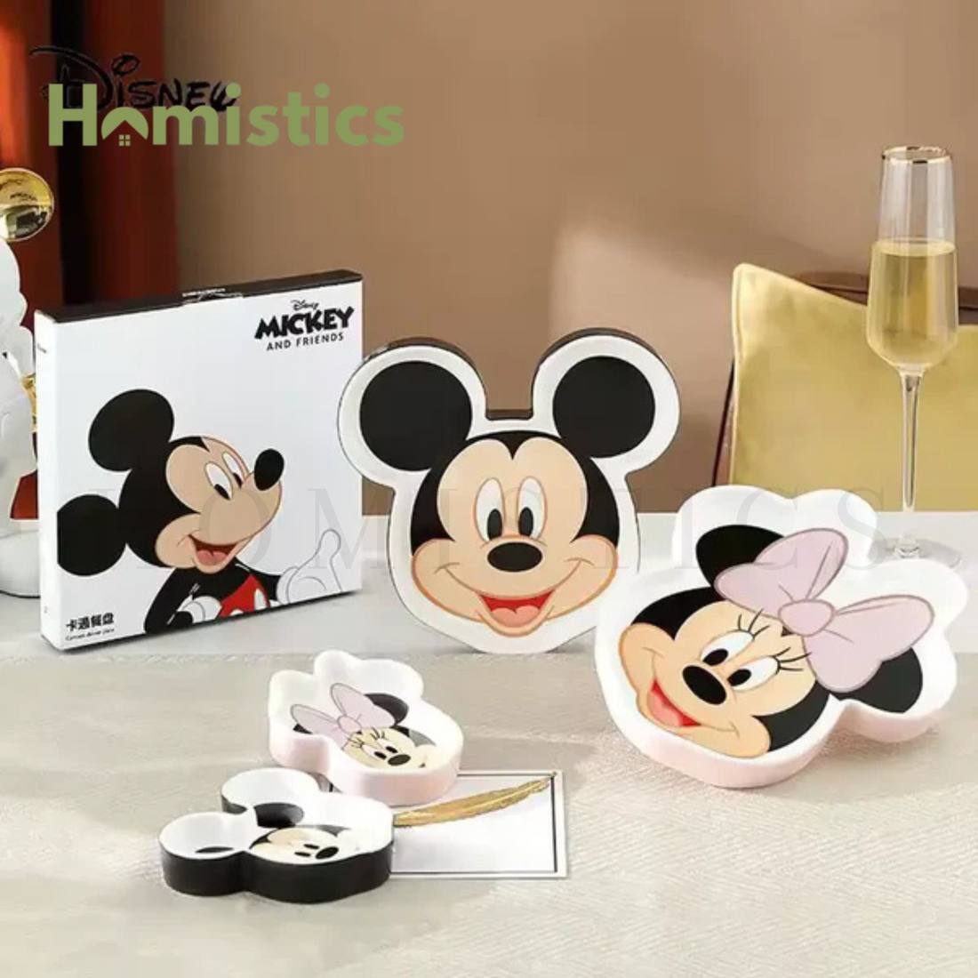 Walt Disney Dinner Plate - Mickey & Minnie Mouse - 8 Inch - 300ml