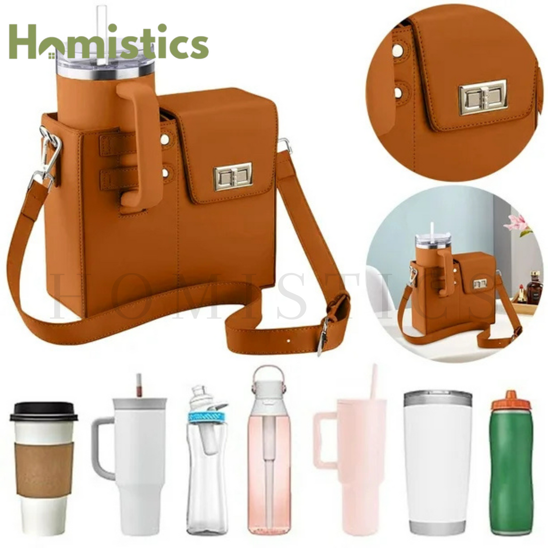 Premium Tumbler Carrier Crossbody Bag – Stylish & Functional Design