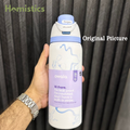 Owala FreeSip 32oz Tied & True Blue Bow water bottle front view Pakistan
