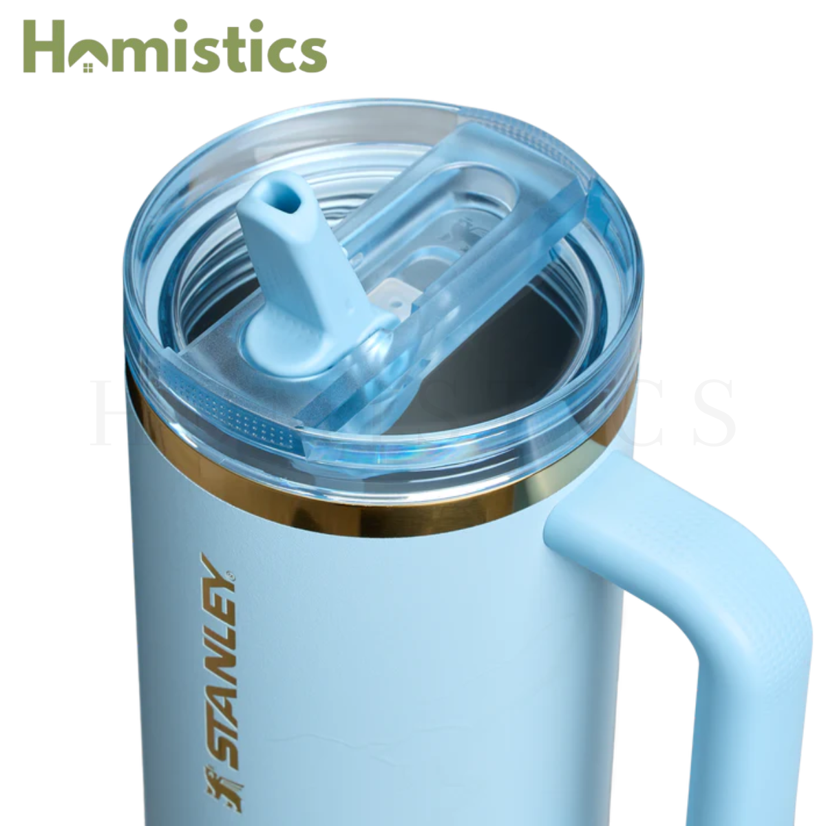  Stanley x Messi Striker Blue tumbler ergonomic handle design